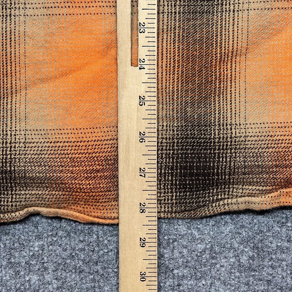 Columbia PHG Shirt Mens Medium Orange Plaid Flannel Button Long Sleeve Outdoor - Picture 11 of 11
